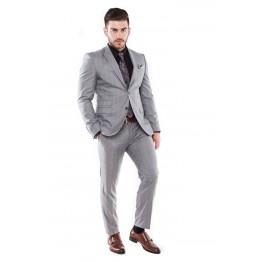 Costum Casual MARCO, Gri Deschis cu Carouri